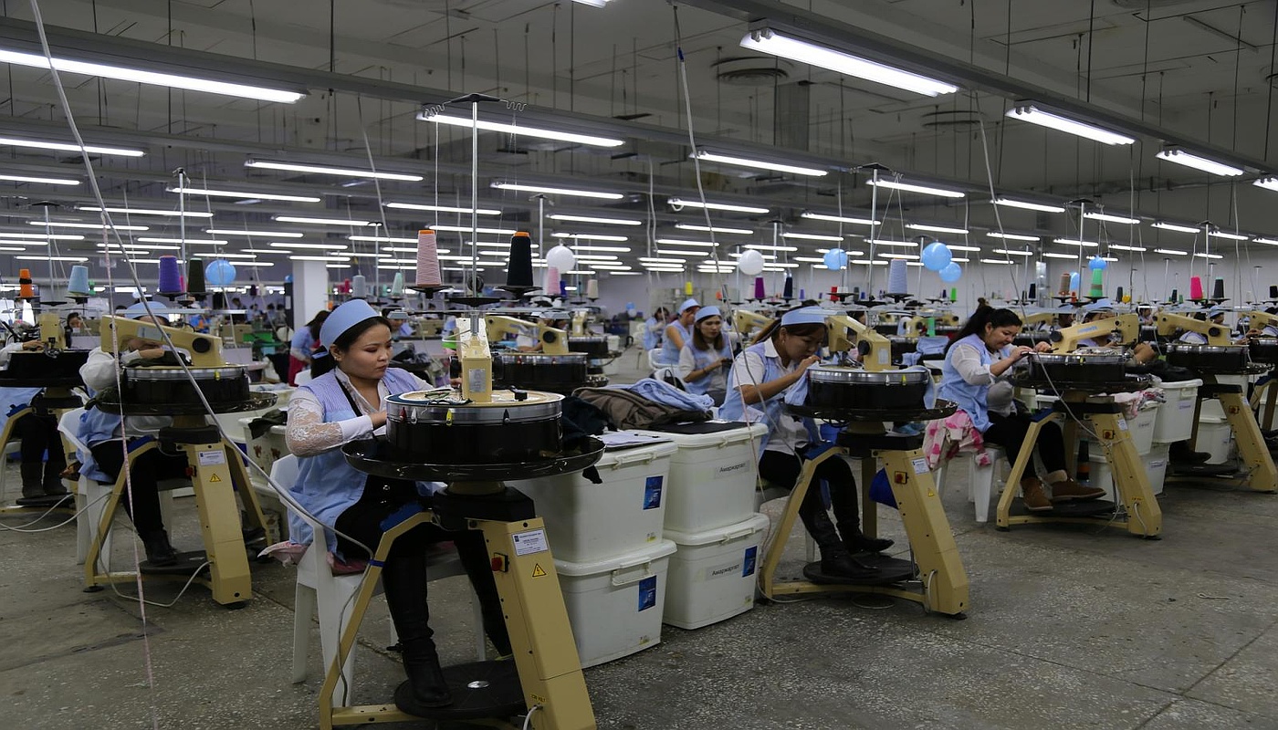 Skilled artisans are crafting premium cashmere garments by hand.